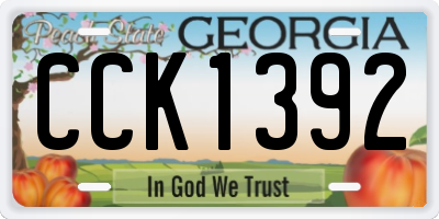 GA license plate CCK1392