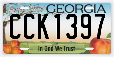GA license plate CCK1397