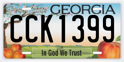 GA license plate CCK1399