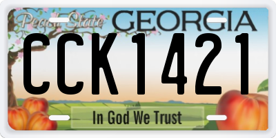 GA license plate CCK1421