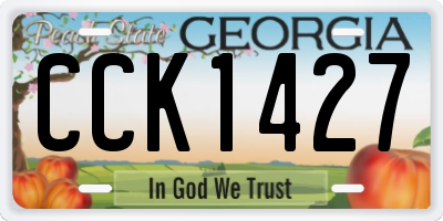 GA license plate CCK1427