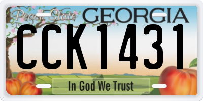 GA license plate CCK1431