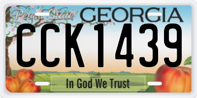 GA license plate CCK1439