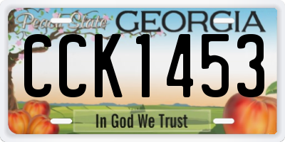 GA license plate CCK1453