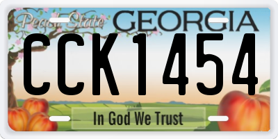 GA license plate CCK1454