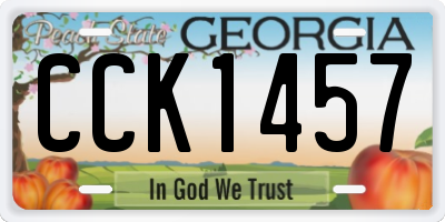 GA license plate CCK1457