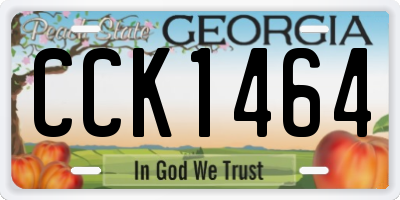 GA license plate CCK1464