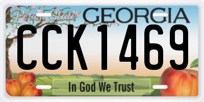 GA license plate CCK1469
