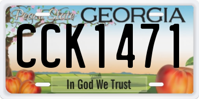 GA license plate CCK1471
