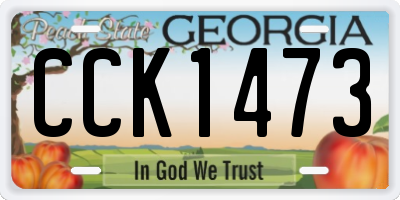 GA license plate CCK1473