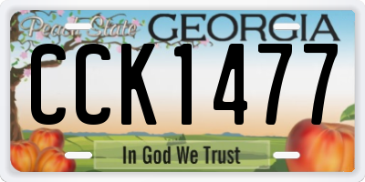 GA license plate CCK1477