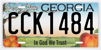 GA license plate CCK1484