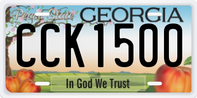 GA license plate CCK1500