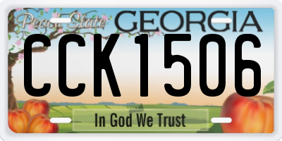 GA license plate CCK1506