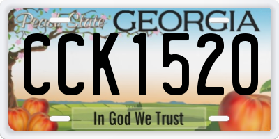 GA license plate CCK1520
