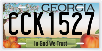GA license plate CCK1527