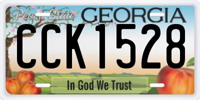 GA license plate CCK1528