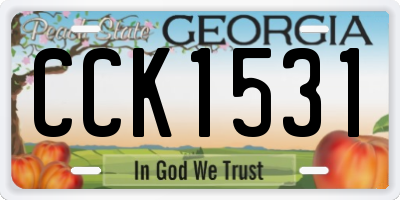 GA license plate CCK1531