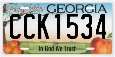 GA license plate CCK1534