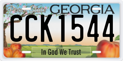 GA license plate CCK1544
