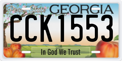 GA license plate CCK1553