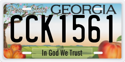 GA license plate CCK1561