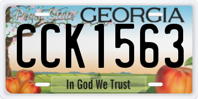 GA license plate CCK1563
