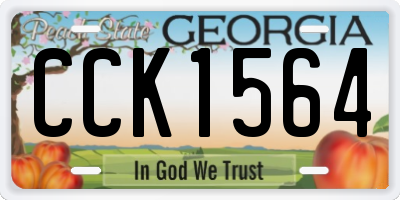 GA license plate CCK1564
