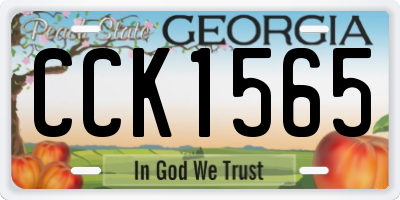 GA license plate CCK1565