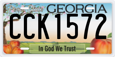 GA license plate CCK1572