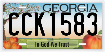 GA license plate CCK1583