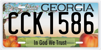 GA license plate CCK1586