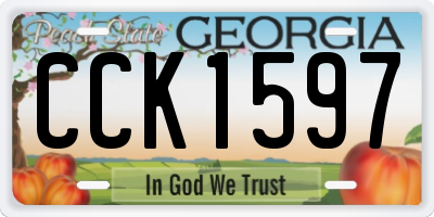 GA license plate CCK1597