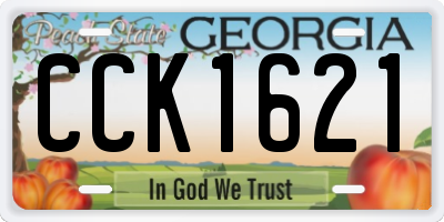 GA license plate CCK1621