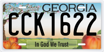 GA license plate CCK1622