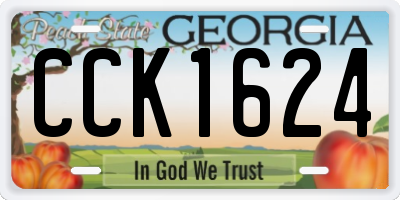 GA license plate CCK1624