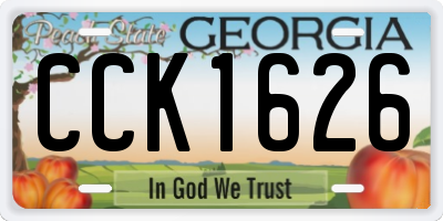 GA license plate CCK1626