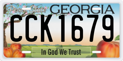 GA license plate CCK1679