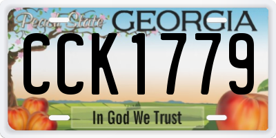 GA license plate CCK1779