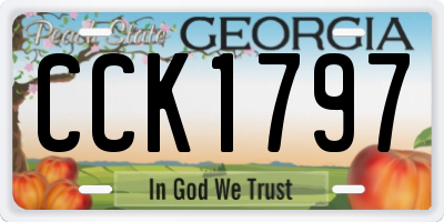 GA license plate CCK1797