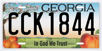 GA license plate CCK1844