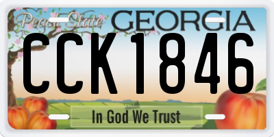 GA license plate CCK1846