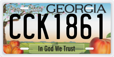 GA license plate CCK1861