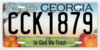 GA license plate CCK1879