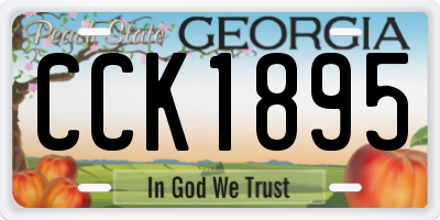 GA license plate CCK1895