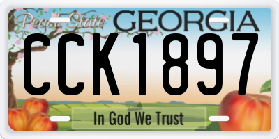 GA license plate CCK1897