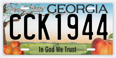 GA license plate CCK1944