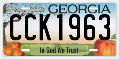 GA license plate CCK1963