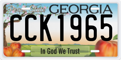 GA license plate CCK1965