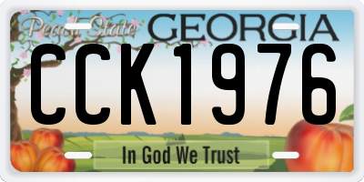 GA license plate CCK1976